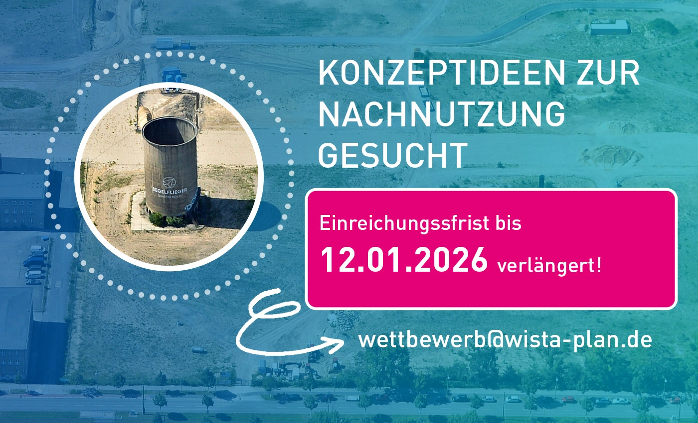 Konzeptideen zur Nachnutzung gesucht. Bis 12.01.2026 bewerben! wettbewerb@wista-plan.de