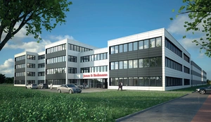Visualisierung des neuen Standortes Jonas & Redmann © Goldbeck Nordost GmbH