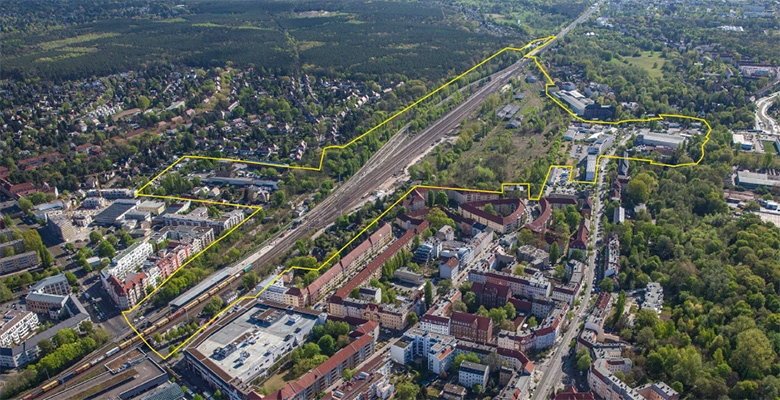 Entwicklungsbereich Güterbahnhof Köpenick; Foto: Dirk Laubner (Mai 2019)